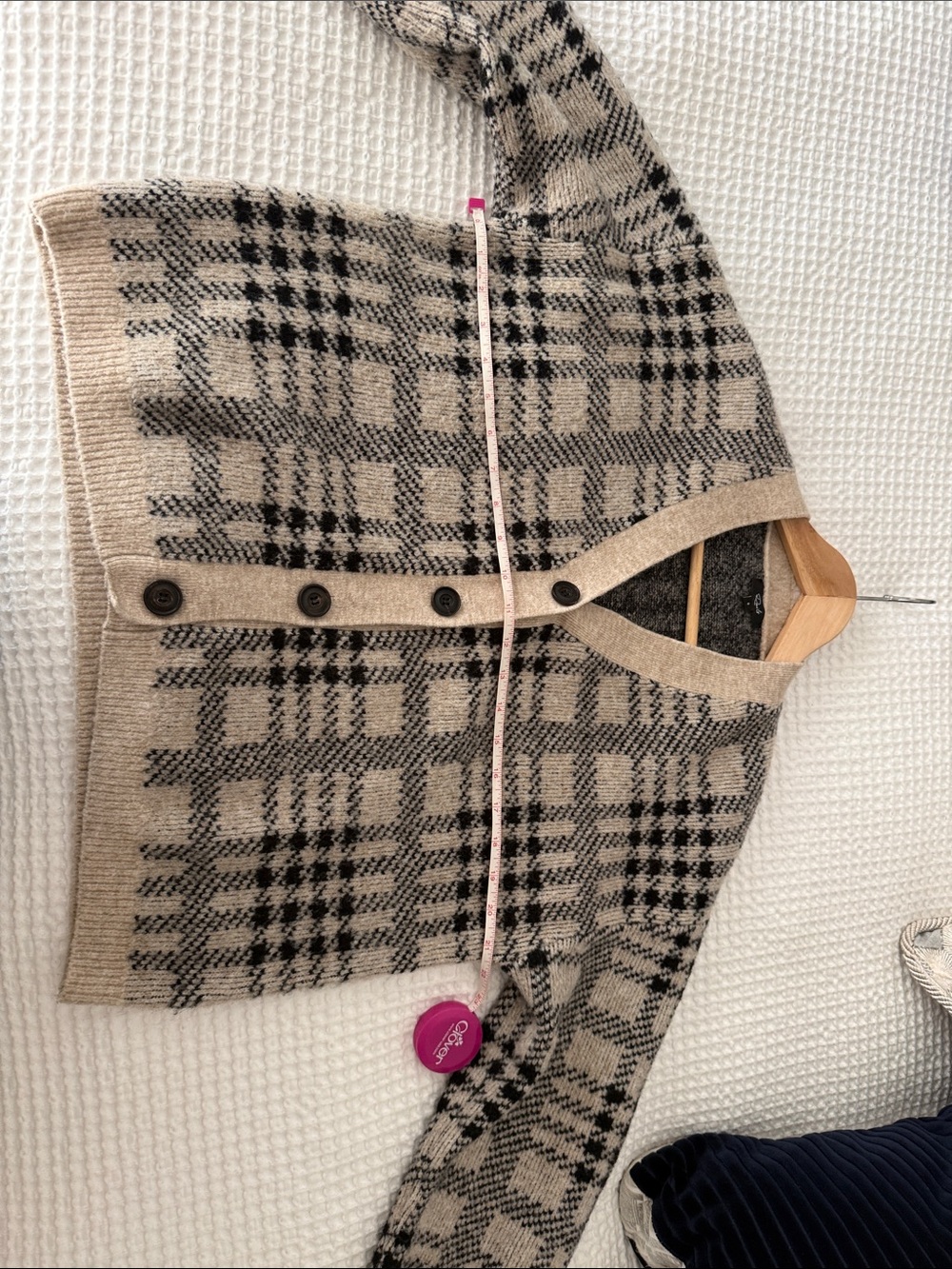 Rails Beige and Black Patterned V-Neck Cardigan - Picture 2 of 6